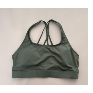 Humankind Crisscross Swim Top Laurel Wreath Green Womens Size Medium New Bikini